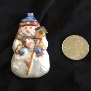 Ganz Snowman Brooch